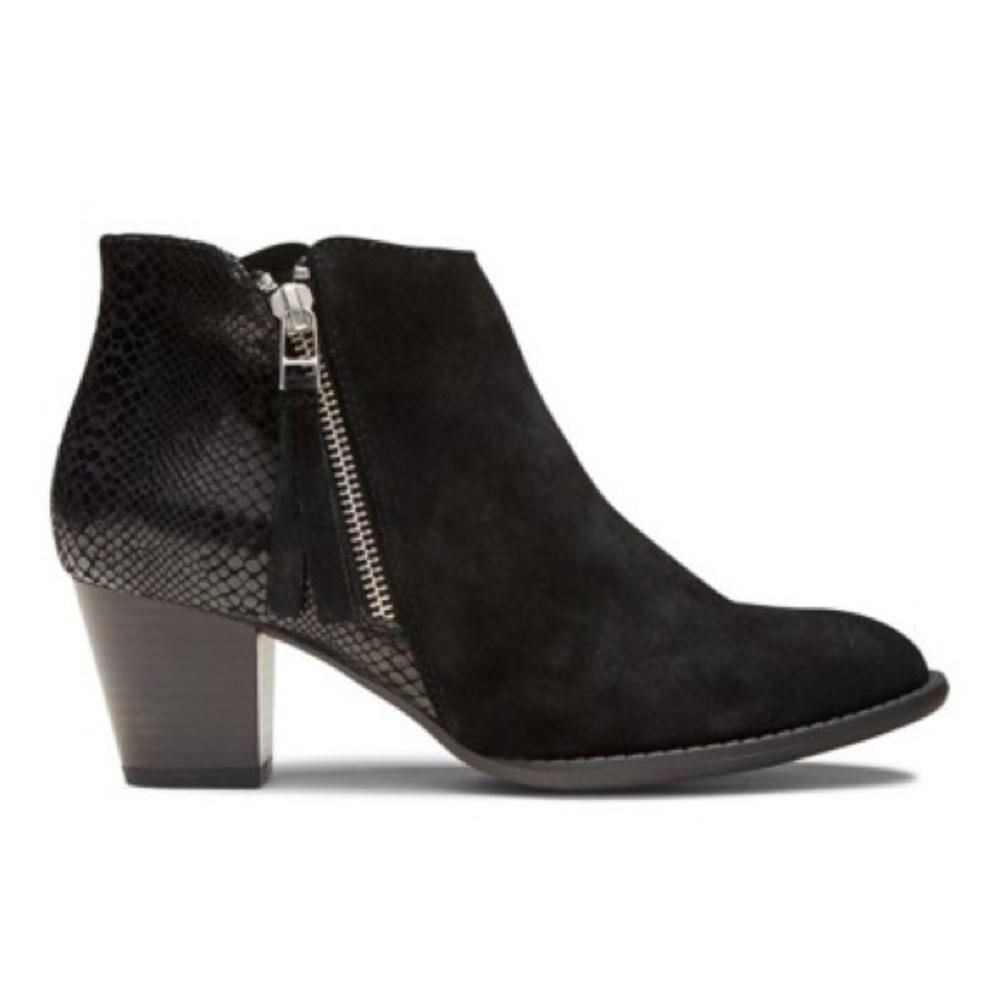 Vionic Anne Comfort Ankle Bootie | Black Snake